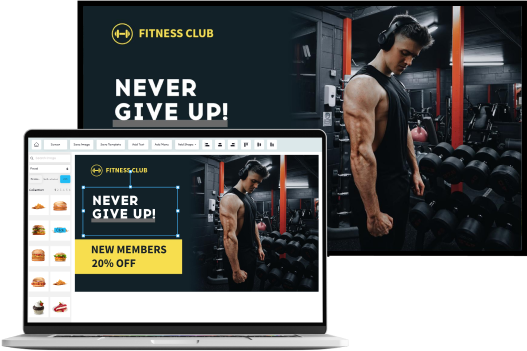 gym signage templates