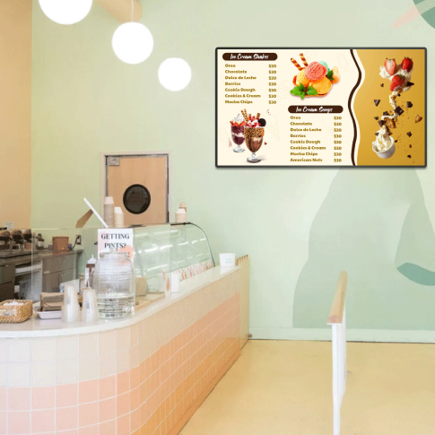 ice cream menu with images