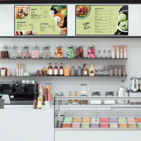 ice cream scoop menu design