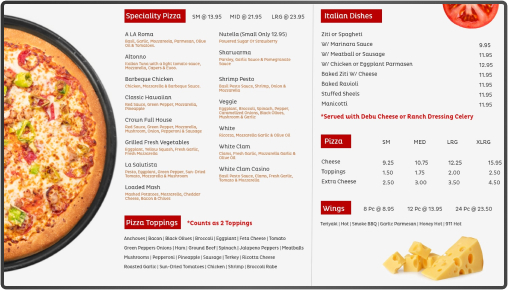 pizza menu board 3
