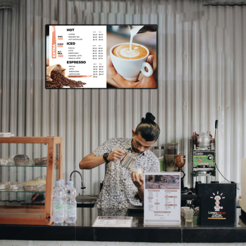 promote coffee using menu boards