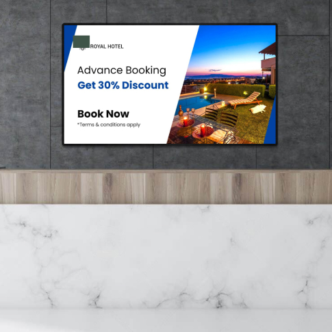 show your hotel event on tv screen