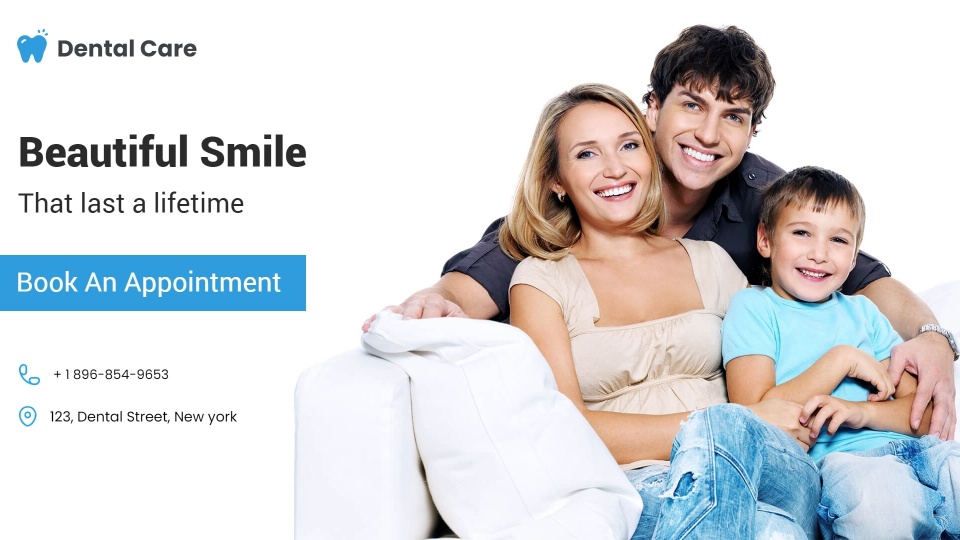 dental care appointment digital signage template