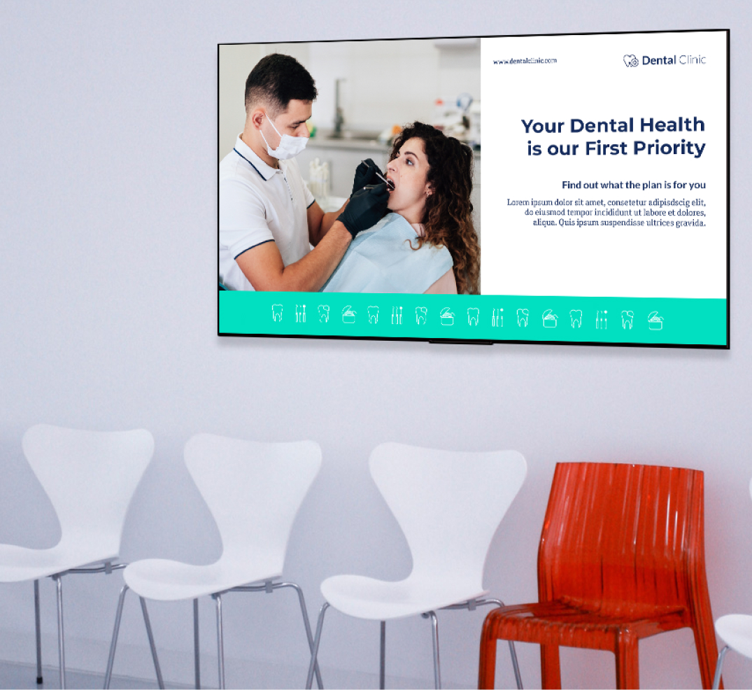 dental care digital signage template idea