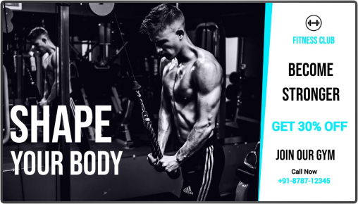 digital signage in gym