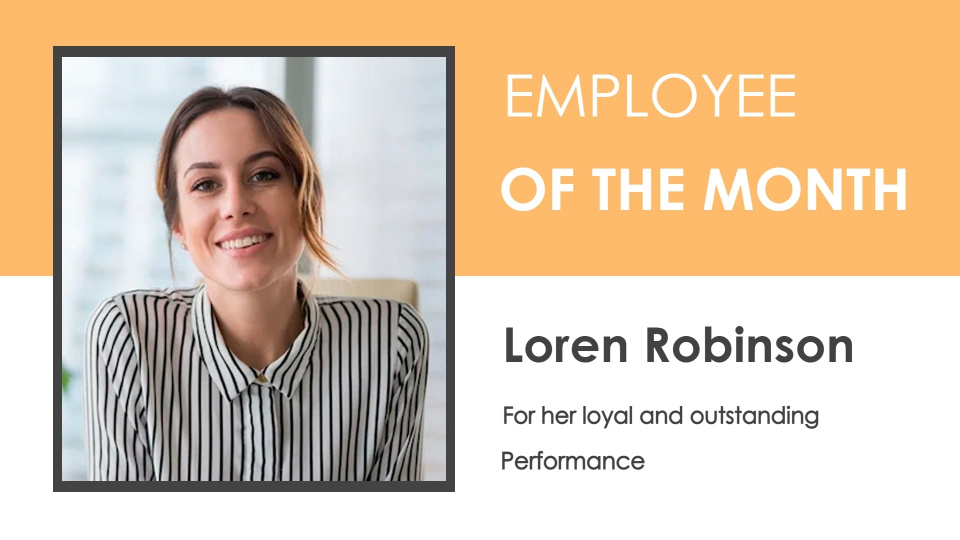 employee of the month office tv screen template