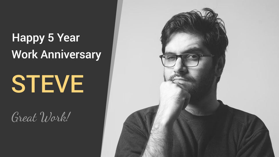 employee work anniversary digital signage template