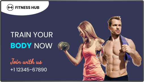 fitness digital signage templates