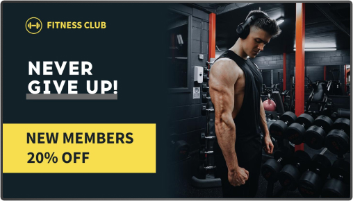 fitness motivation qoute on tv screen