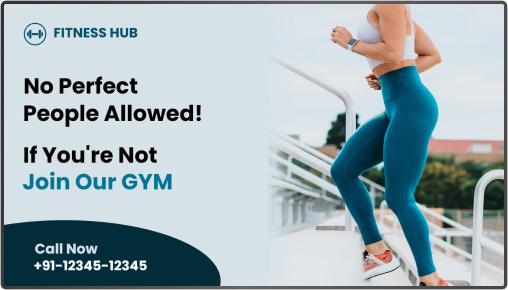 gym motivation digital signage templates