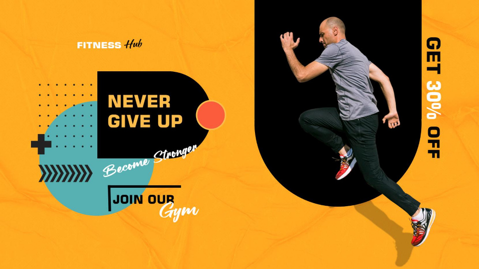 gym offers promotion digital signage template