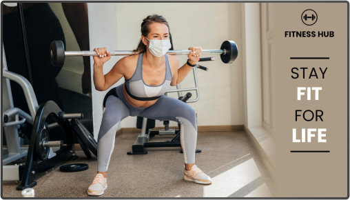 gym signage editable templates