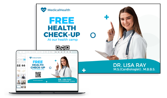healthcare digital signage template editor