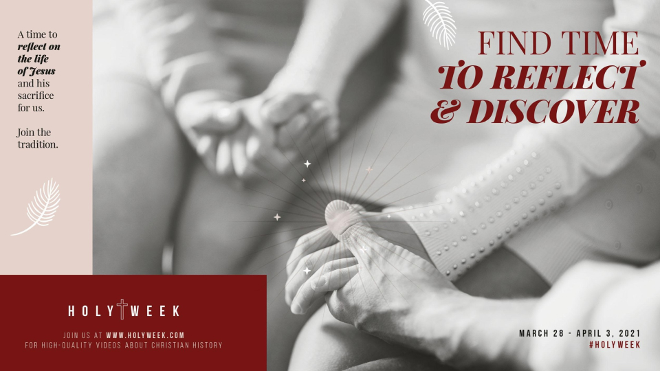 holyweek celebration announcement on digital signage