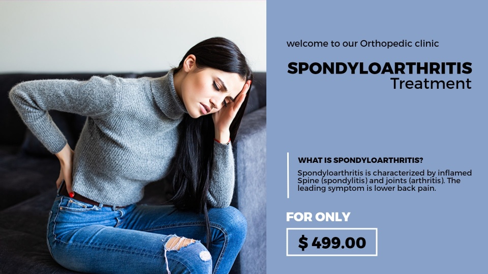 hospital spine treatment offer template for signage tv