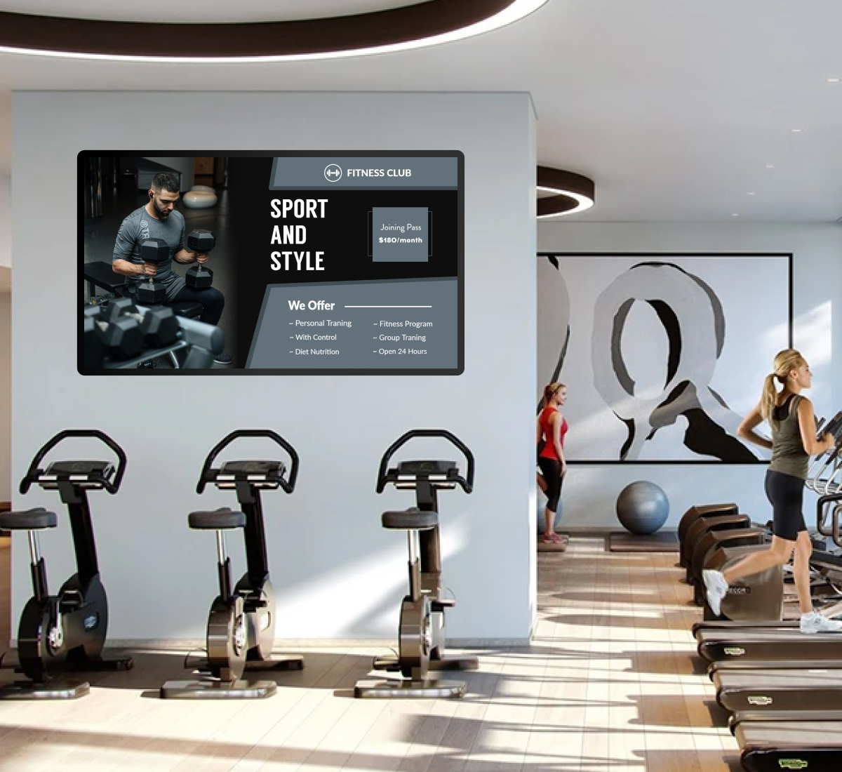 increase member retention with gym digital signage