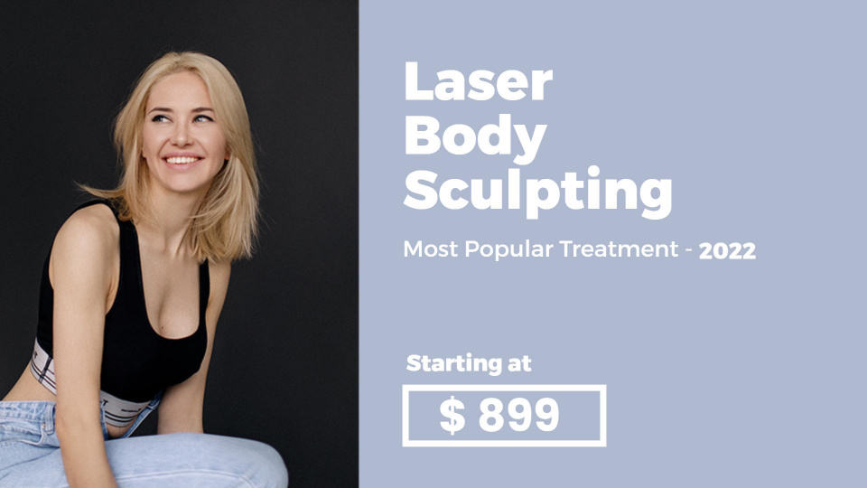laser body treatment offer promotion on healthcare digital display