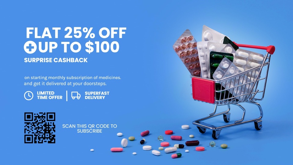 medical store offer promote on digital display