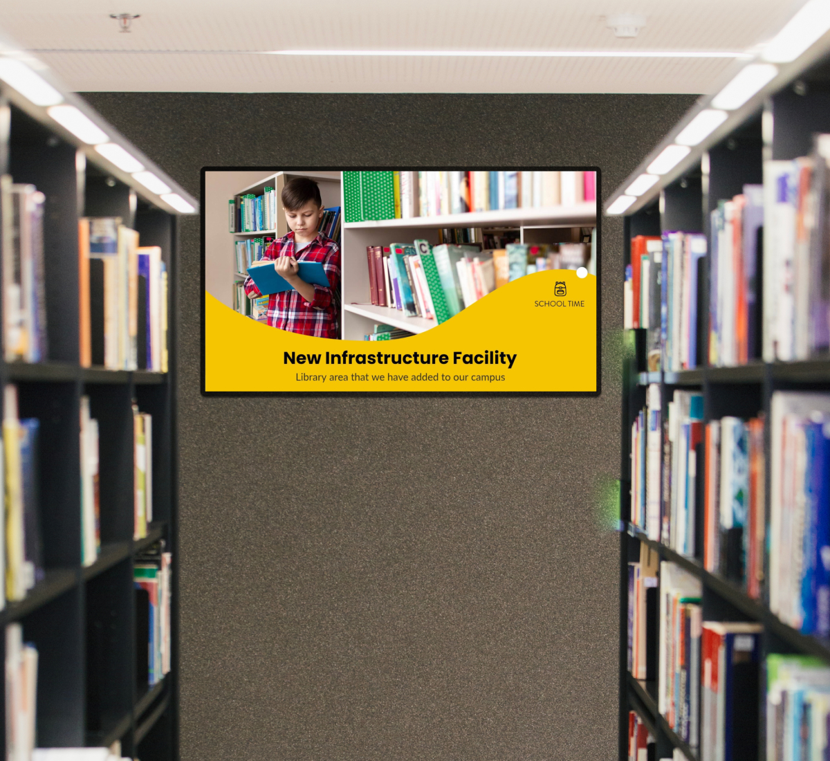 promote education institute facility on digital signage