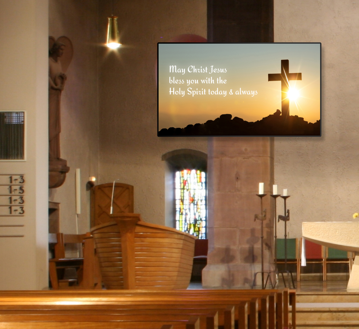 promote god quote in church digital signage