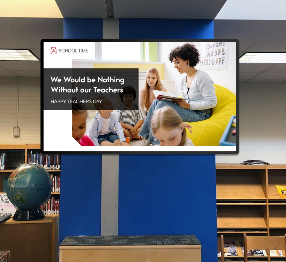 teachers day education digital signage template