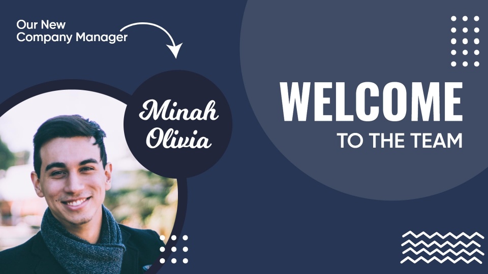 welcome new hire office tv screen template