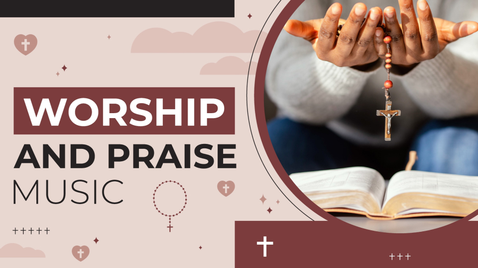 worship and praise event promotion on digital display
